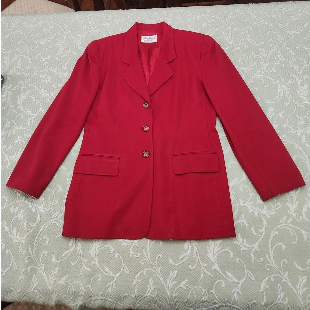 Vintage Paul Stanley Jacket Womens Medium‎ Wool Notch Lapel Lined Blazer 80s 90s